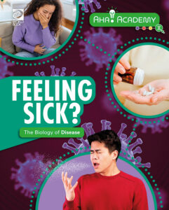 Book cover showing someone sneezing