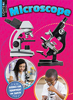 Book cover showing kids looking in a microscope