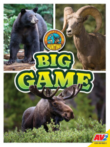 Book cover with a photo of a moose, bear and ram