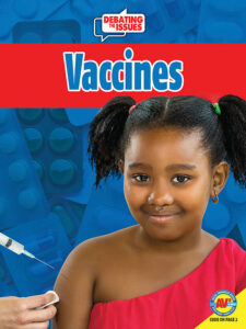 Book cover showing a photo of a girl getting a shot