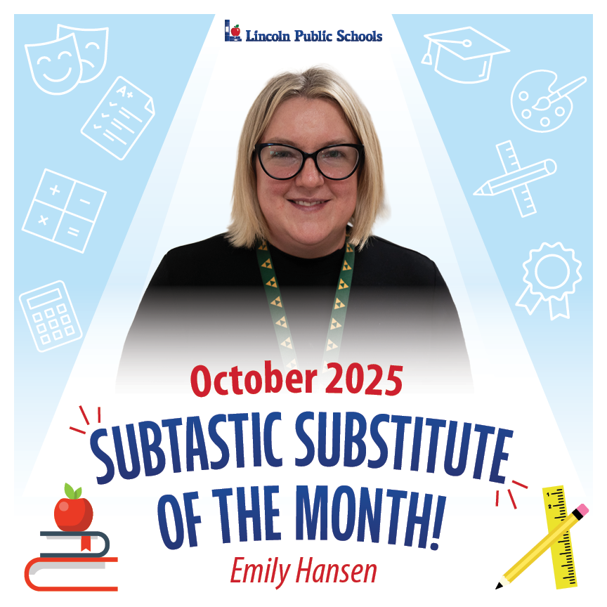 Photo of October 2025 Subtastic Substitute of the Month, Emily Hansen