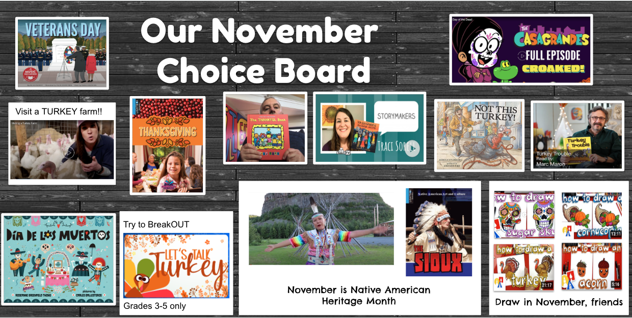 Icon to open the November Choice Board