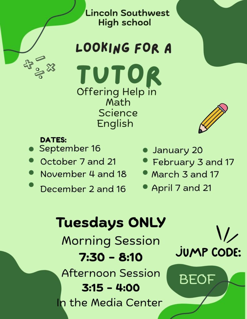 Flyer version of NHS tutoring information