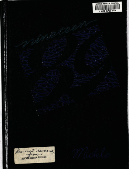 1989 Mickle Junior High Yearbook