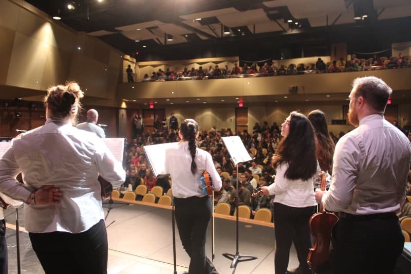 View from stage during southeast performance