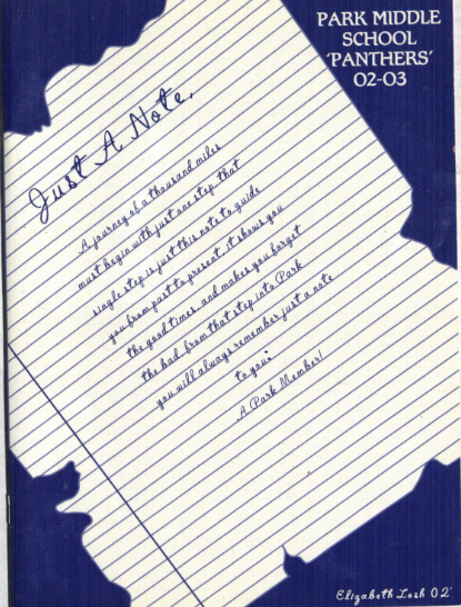 2003 Park Middle School Yearbook