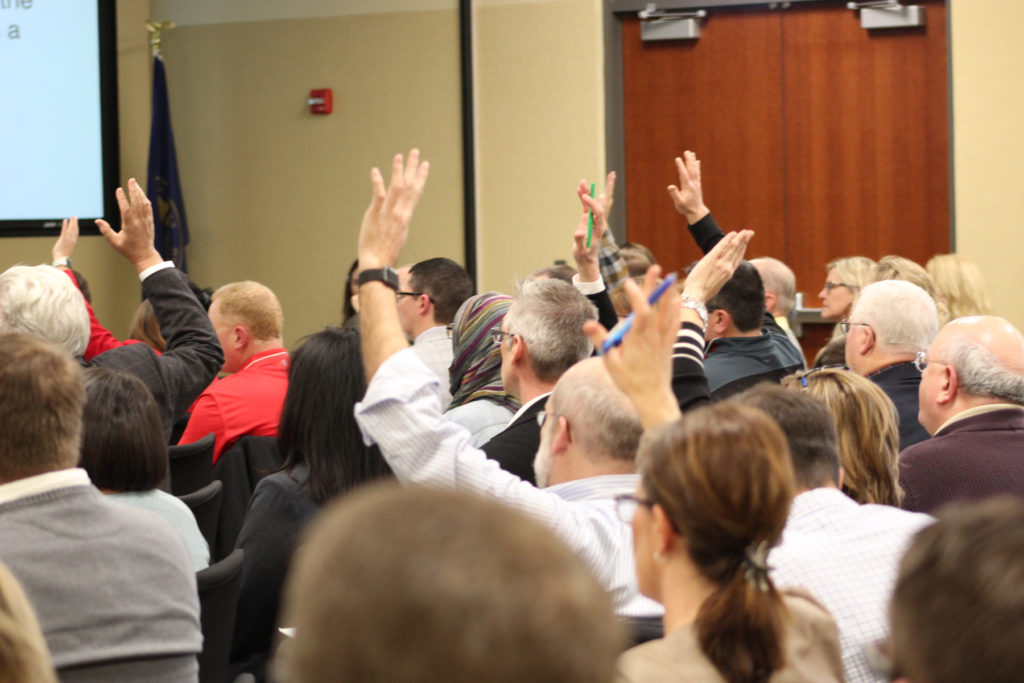 Committee members engaged during first meeting