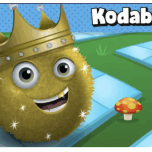 A fuzzy smiling ball in a field