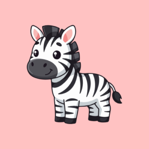A zebra standing with a red background